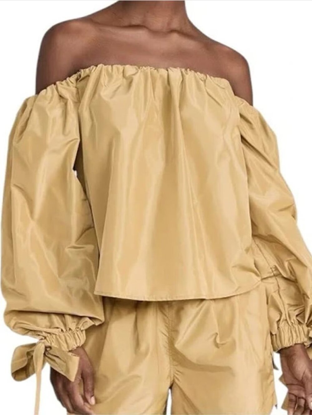 STAUD Colby Top in Khaki Large
